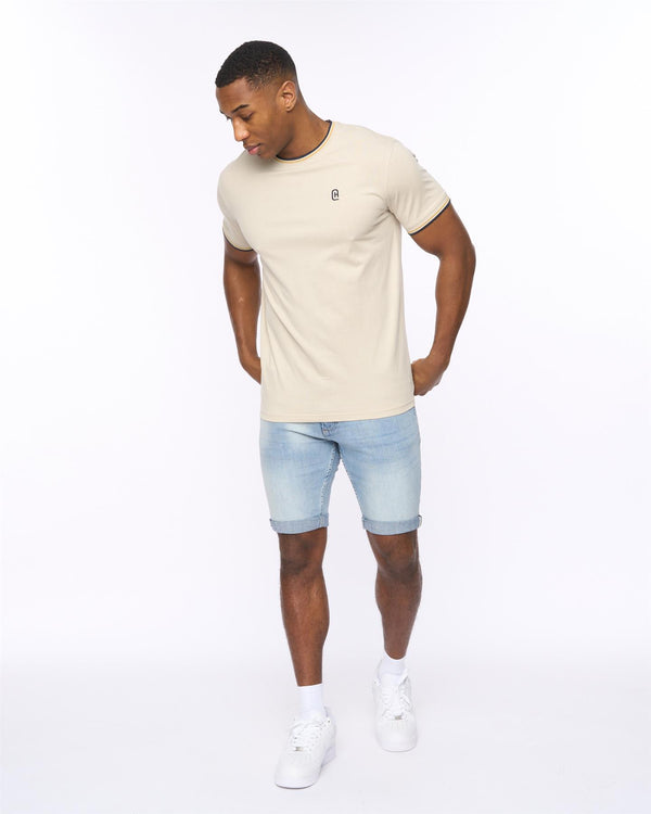 Crosshatch Shellworth T-Shirt Light Stone