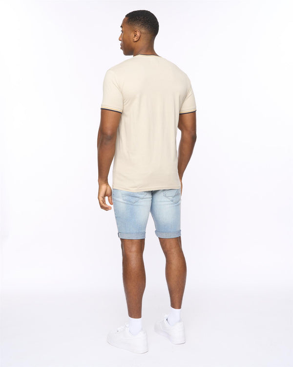 Crosshatch Shellworth T-Shirt Light Stone