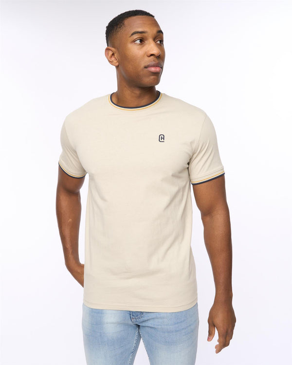crosshatch Shellworth T-Shirt Light Stone