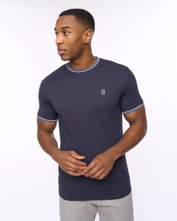 crosshatch Shellworth T-Shirt Navy