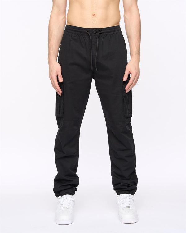 Crosshatch Sidemoore Cargo Pants Black