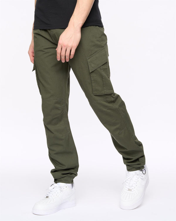 Crosshatch Sidemoore Cargo Pants Olive