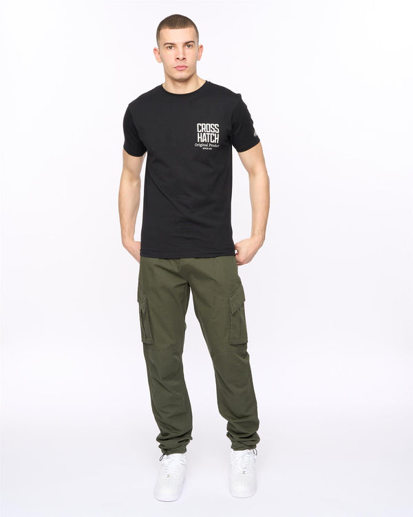 Crosshatch Sidemoore Cargo Pants Olive