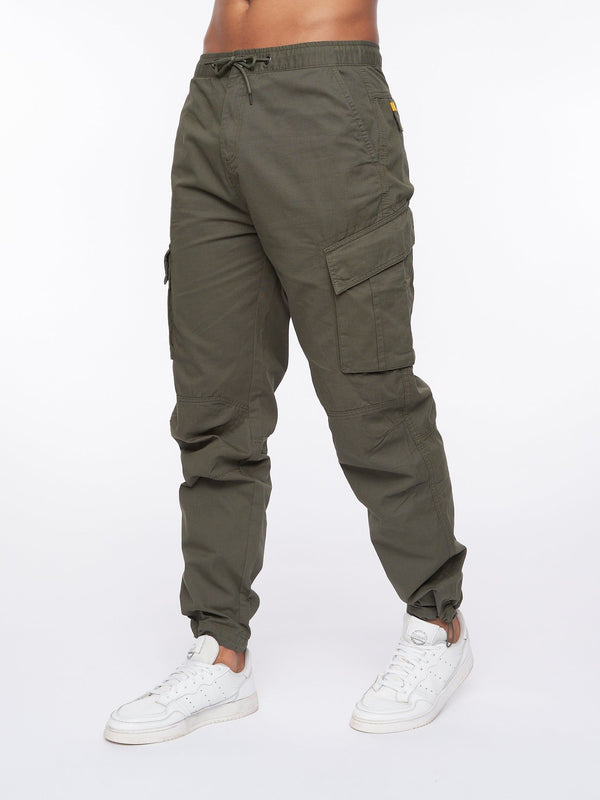 crosshatch Sidemoore Cargo Pants Olive