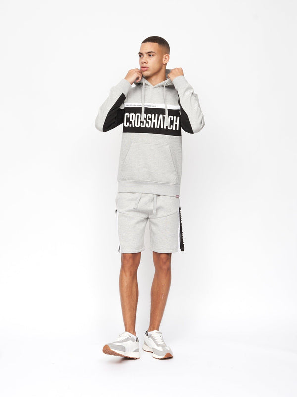 Crosshatch Silomane Hoodie Grey Marl