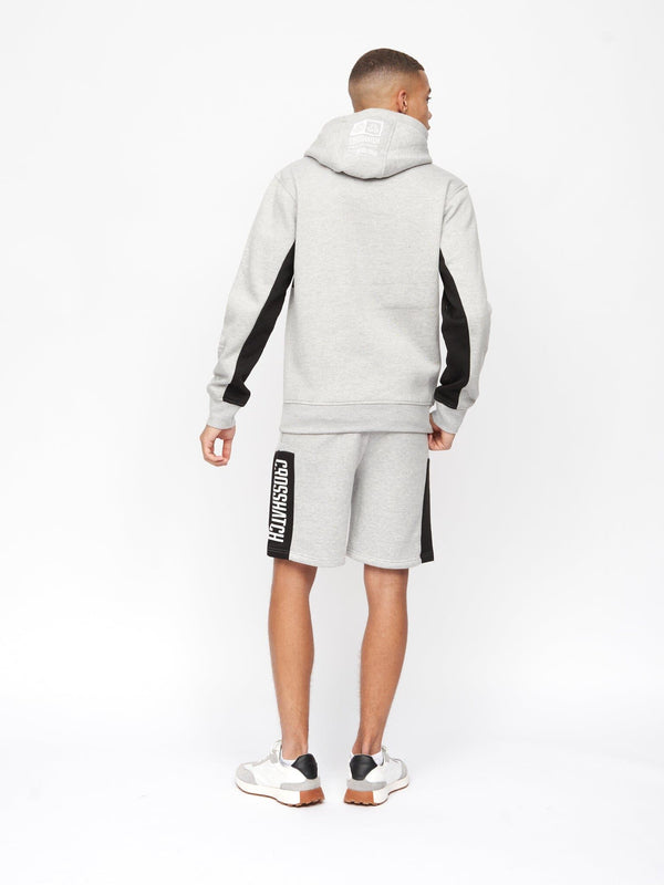 Crosshatch Silomane Hoodie Grey Marl