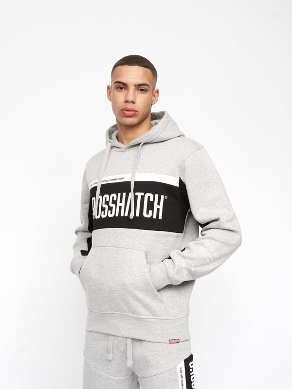 crosshatch Silomane Hoodie Grey Marl