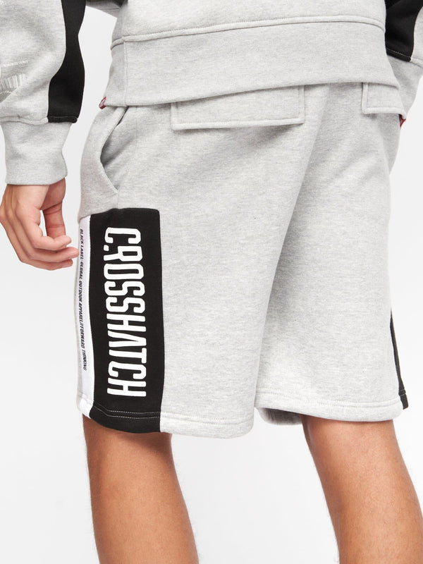 Crosshatch Silomane Shorts Grey Marl
