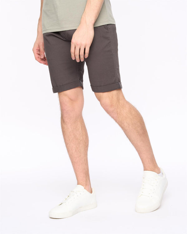 Crosshatch Sinwood Chino Shorts Charcoal