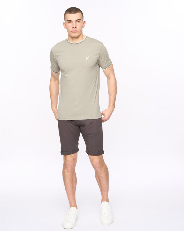 Crosshatch Sinwood Chino Shorts Charcoal