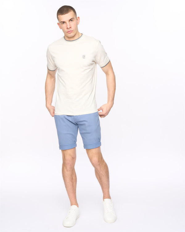 Crosshatch Sinwood Chino Shorts Pale Blue