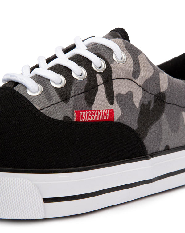 Crosshatch Skywalk Canvas Pumps Black Camo