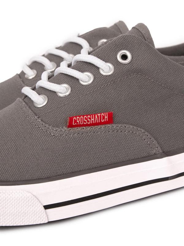 Crosshatch Skywalk Canvas Pumps Grey