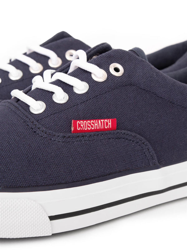 Crosshatch Skywalk Canvas Pumps Navy