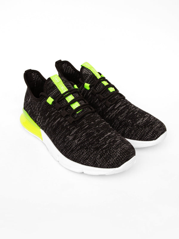 crosshatch Smitlay MVE Trainers Black/Green