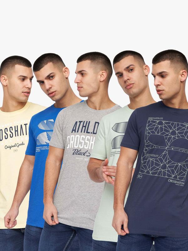 crosshatch Sneepy T-Shirt 5pk Assorted