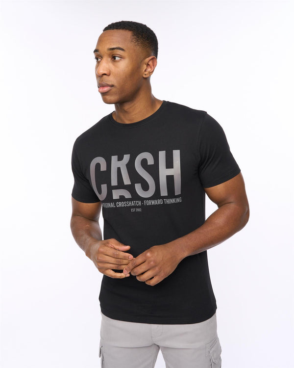 crosshatch Solari T-Shirt Black