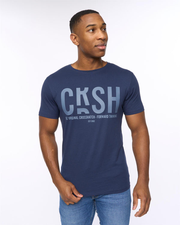 crosshatch Solari T-Shirt Navy
