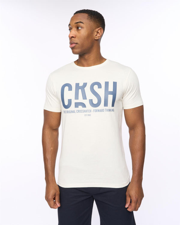 crosshatch Solari T-Shirt Off White