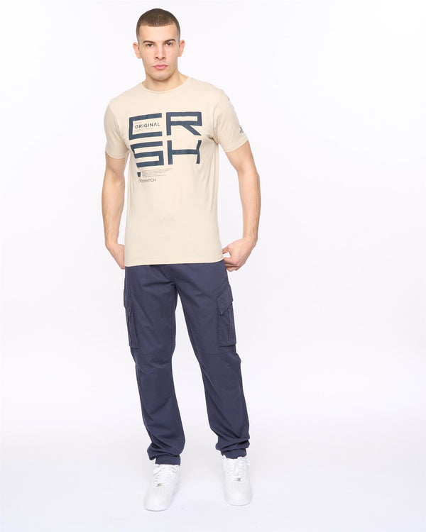 Crosshatch Squarebox T-Shirt Light Stone