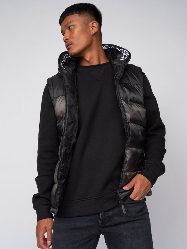 Crosshatch Stanfield Hooded Gilet Forest Camo