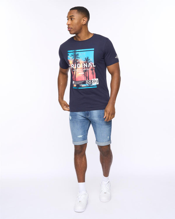 Crosshatch Summevibe T-Shirt Navy