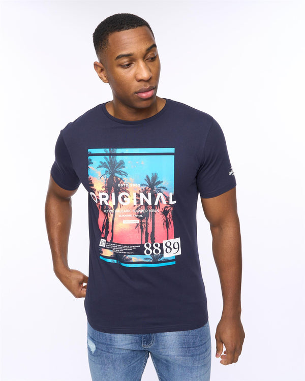 crosshatch Summevibe T-Shirt Navy