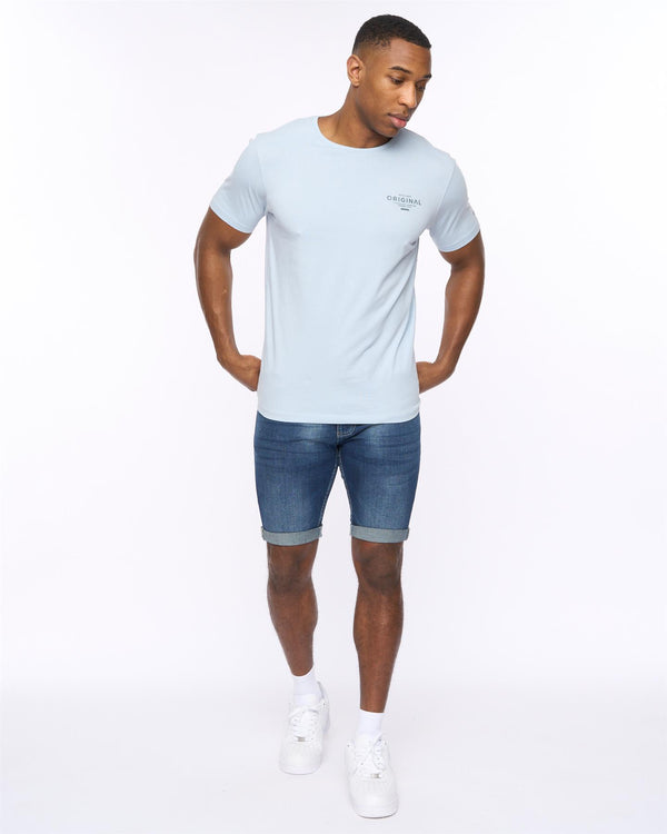 Crosshatch Summevibe T-Shirt Sky Blue