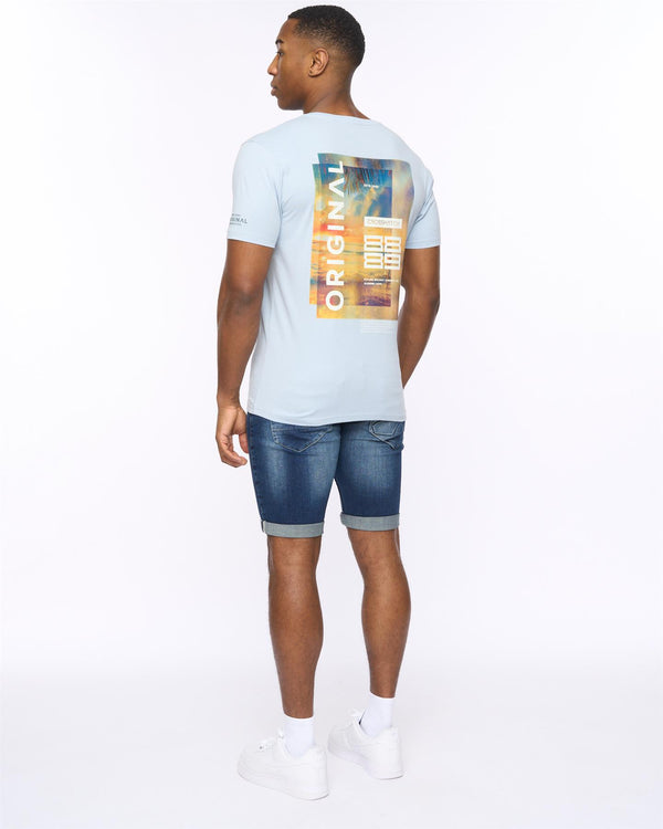 Crosshatch Summevibe T-Shirt Sky Blue