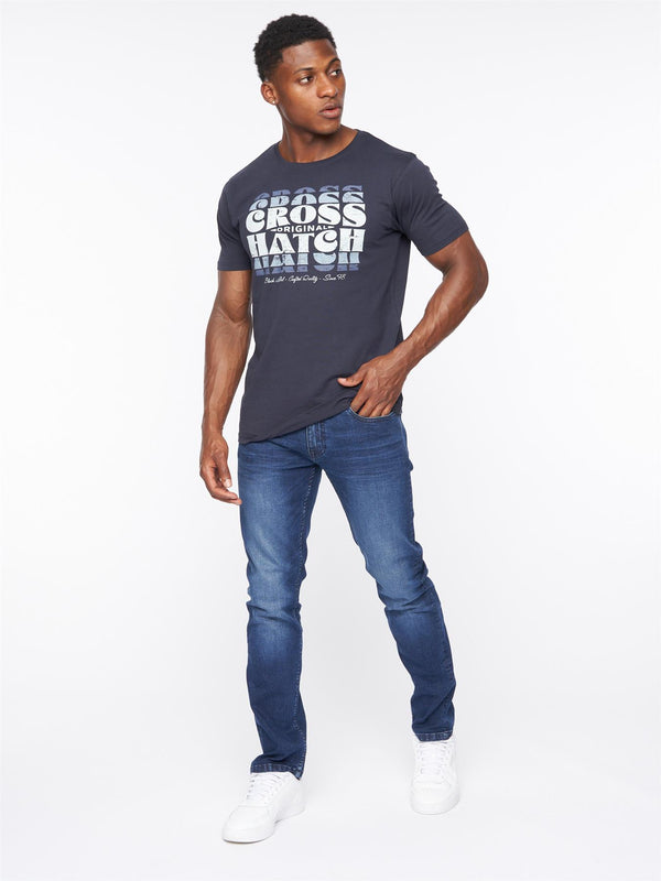 Crosshatch Svelte Slim Fit Stretch Jeans Dark Wash