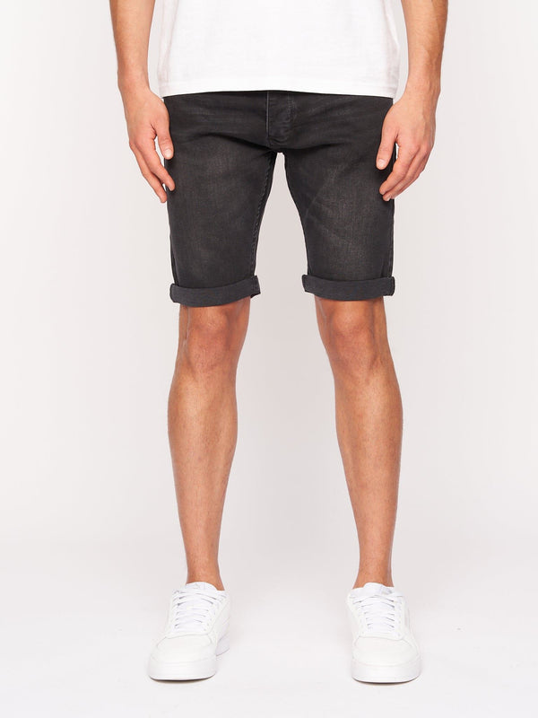 Crosshatch Tadcaster Denim Shorts Black