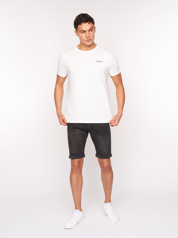 Crosshatch Tadcaster Denim Shorts Black