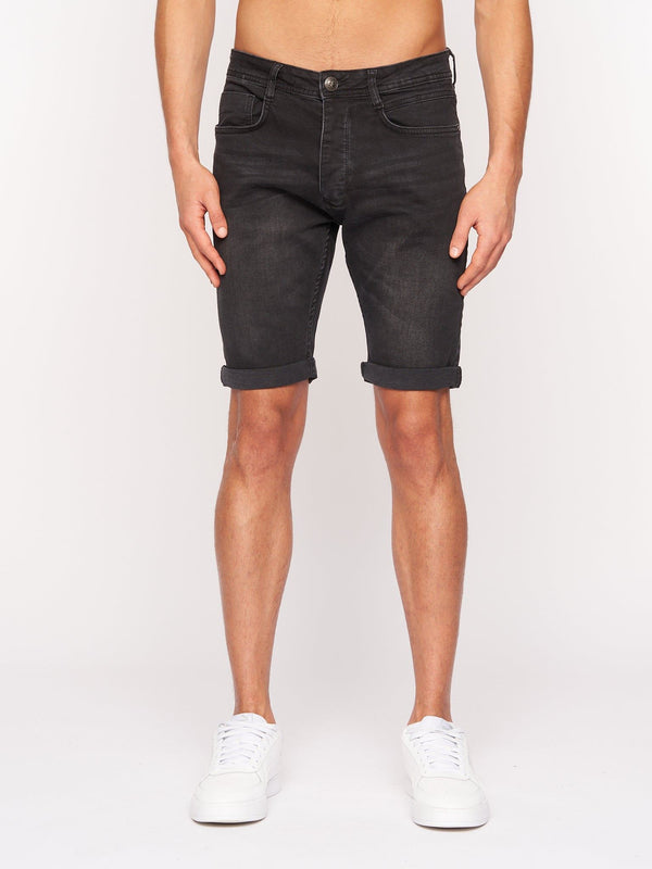 crosshatch Tadcaster Denim Shorts Black