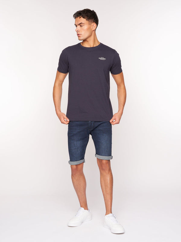Crosshatch Tadcaster Denim Shorts Dark Wash