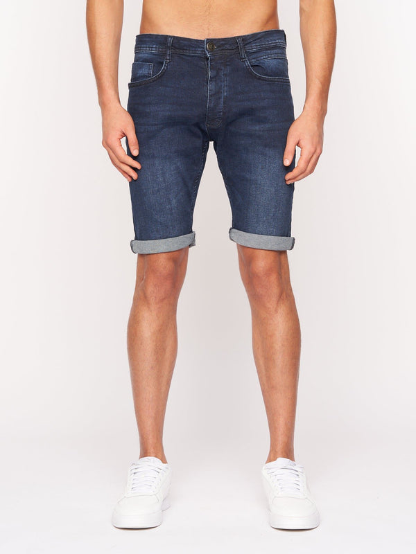 crosshatch Tadcaster Denim Shorts Dark Wash