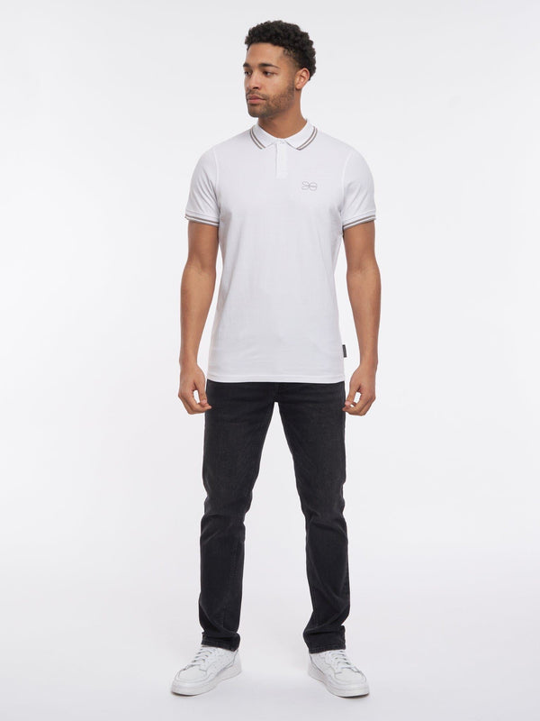 Crosshatch Tarquin Polo White