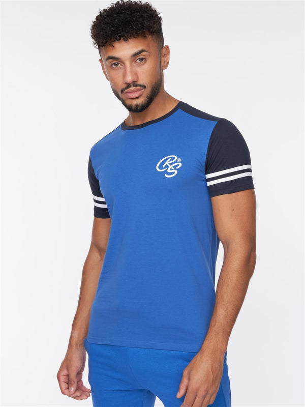 Crosshatch Techland T-Shirt/Shorts Set Blue/Navy