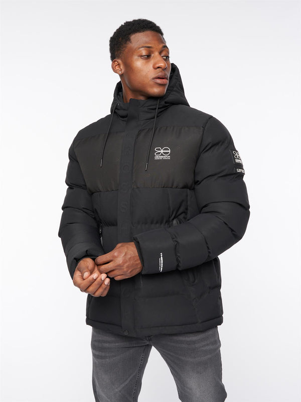 crosshatch Tenthley Embossed Jacket Black