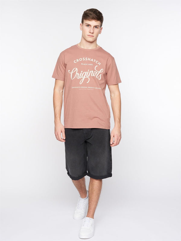 crosshatch Tillforth Denim Shorts Black Wash