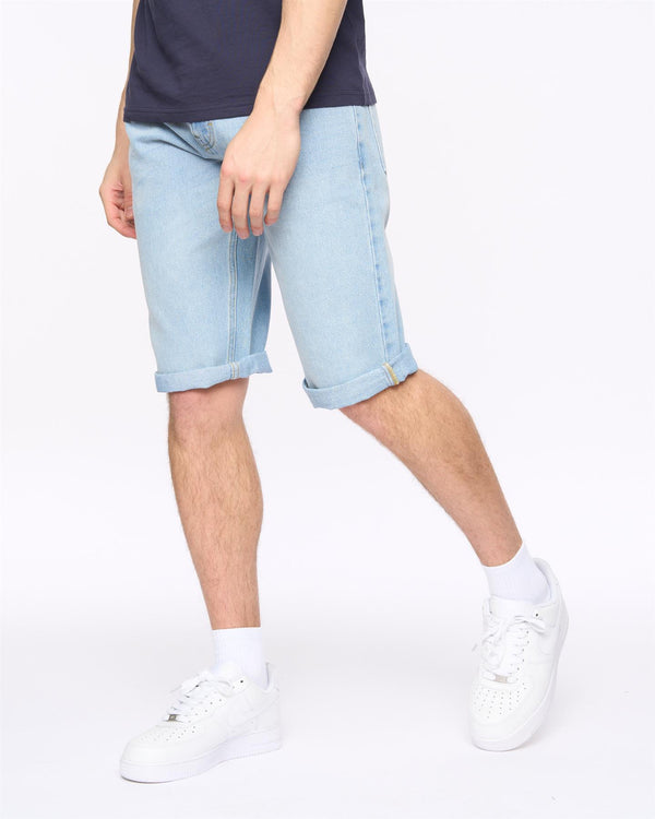 crosshatch Tillforth Denim Shorts Lightwash