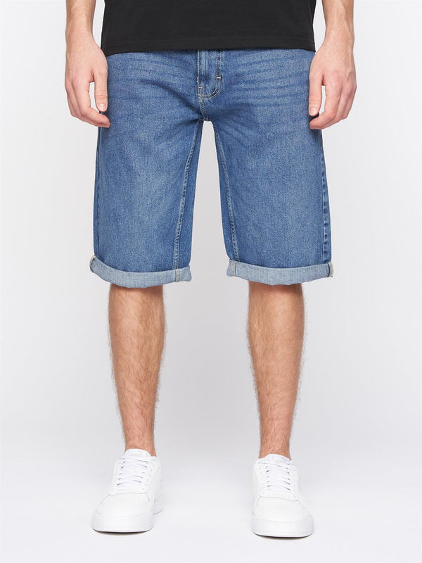 crosshatch Tillforth Denim Shorts Stone Wash