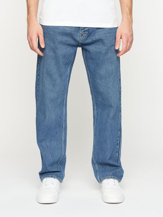 Crosshatch Tillman Baggy Jeans Stone Wash