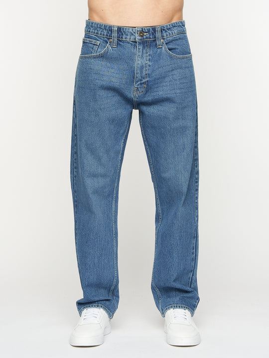 Crosshatch Tillman Baggy Jeans Stone Wash
