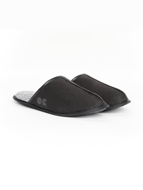 crosshatch Tinuviel Fur Slipper Mule Black/Black