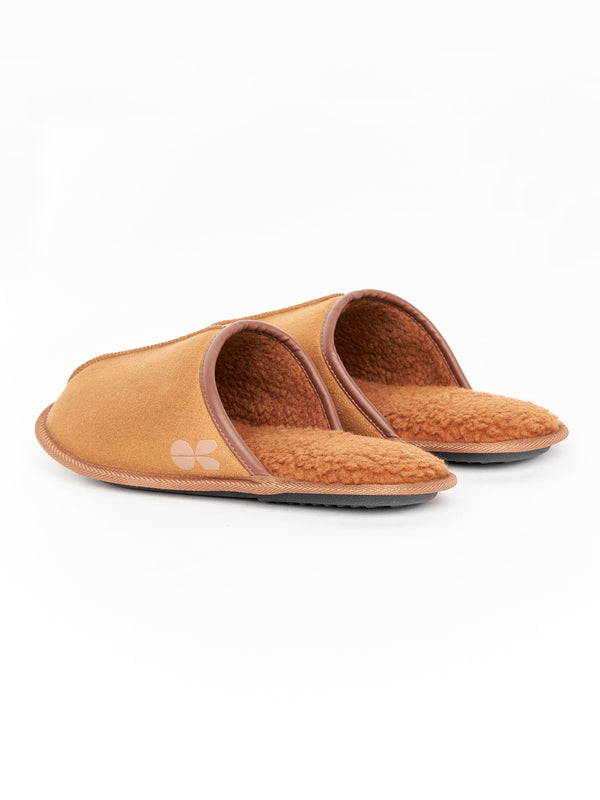 Crosshatch Tinuviel Fur Slipper Mule Brown