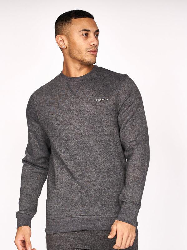 Crosshatch Traymax Crew Sweat 2pk Red/Charcoal