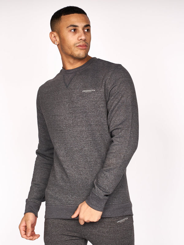 Crosshatch Traymax Crew Sweat 2pk Red/Charcoal