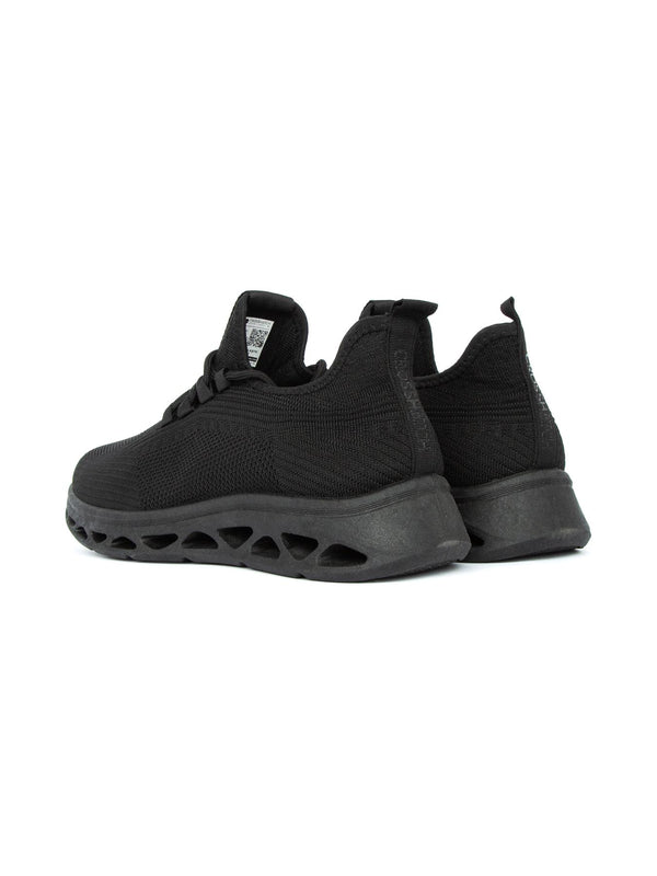 Crosshatch Trebedw Trainers Black Mono