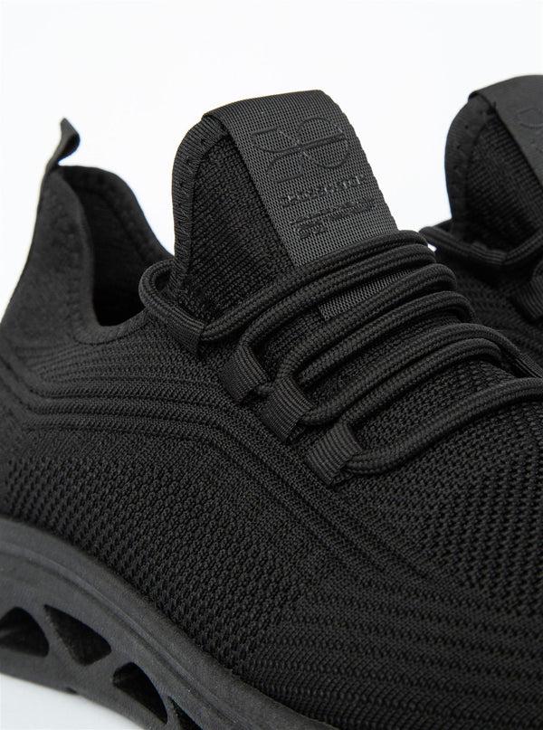 Crosshatch Trebedw Trainers Black Mono