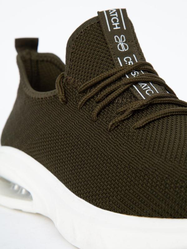 Crosshatch Trevel Trainers Olive